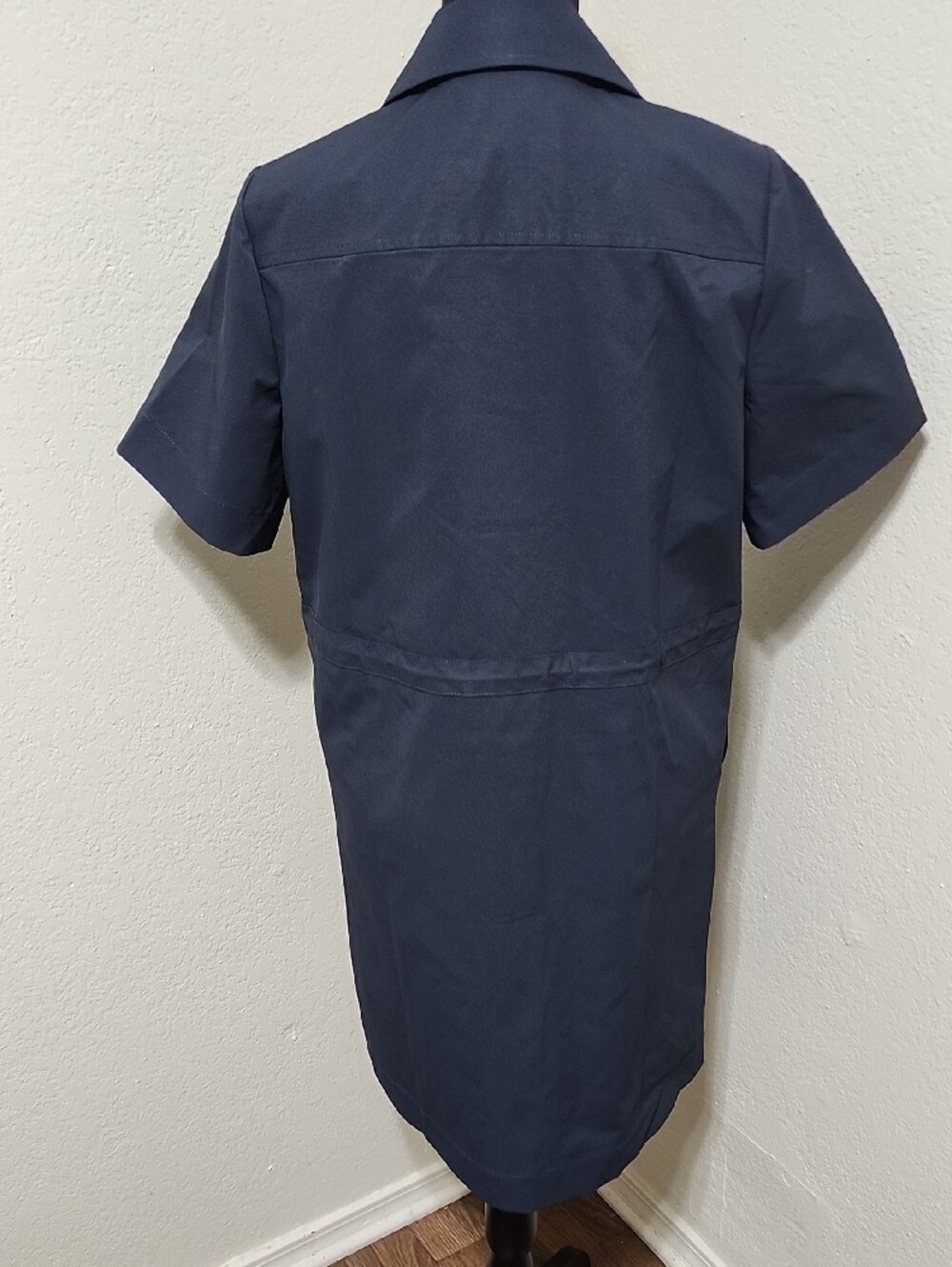 Tuckernuck Navy Blue Drawstring Carson Shirt Dress Sz S EUC Quiet Luxury Minimal - Picture 10 of 12